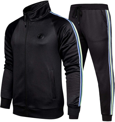 Men's Activewear Full Zip Casual Sweat Suit