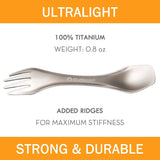 Titanium Spork Portable and Reusable Multi Tool for Backpacking and Camping