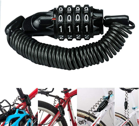 Bike Lock Cable Mini Cycling Combination Bicycle Cable Lock