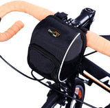 Cycling Bike Bicycle Handlebar Bags Front Baskets Black with Rain Cover