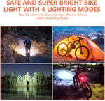 Bike Light Set  Bicycle Headlight  Front Back Light & Bell