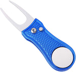 Golf Divot Tool with Pop-up Button Magnetic Ball Marker Multi-Colors