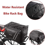 Bicycle Rack Rear Carrier Bag PU Leather Waterproof Large Capacity