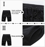 Mens Casual Shorts Drawstring Summer Workout Shorts with Elastic Waist Pockets