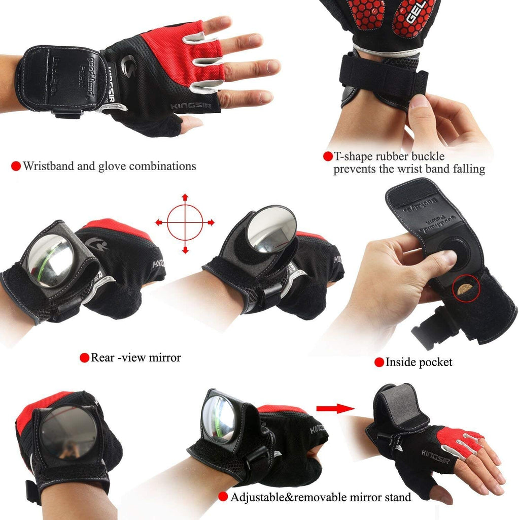 Yopoon Bike Wrist Rear View Mirror, Adjustable Bicycle Wrist Mirror f – cyclingsell