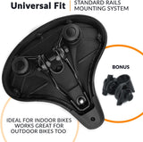 Oversized Comfort Bike Seat - Most Comfortable Replacement Bicycle Saddle