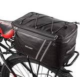 Bicycle Rack Rear Carrier Bag PU Leather Waterproof Large Capacity