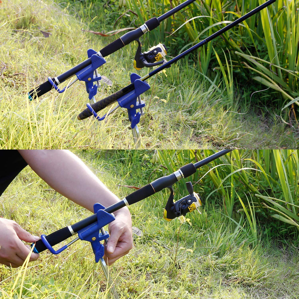 Fishing Rod Stand/Rack Telescopic Fish Pole Holder Portable Fishing Rod  Holder Stand Aluminum Alloy Fishing Pole Tripod Stand Fishing Rod Holder