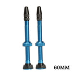 2pcs Bicycle Valve 40mm/60mm MTB Road Bike Tubeless Tires Conversion Anodize Aluminum Alloy