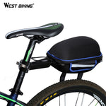 Bicycle Saddle Bag Waterproof Bike Basket Rear Large-Capacity Pannier Bike Shelf Bag With Bracket Rain Cover Rainproof Portable