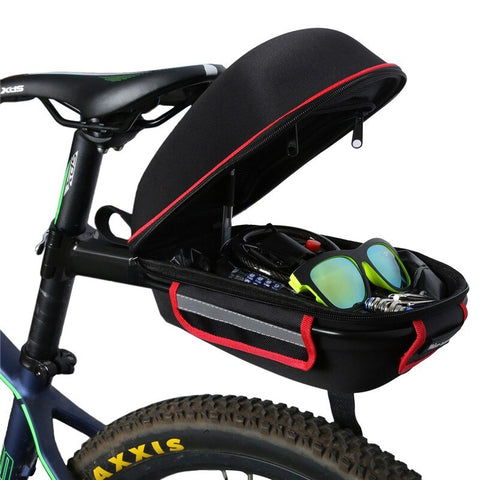 Bicycle Saddle Bag Waterproof Bike Basket Rear Large-Capacity Pannier Bike Shelf Bag With Bracket Rain Cover Rainproof Portable
