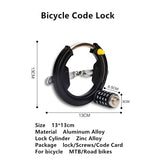 Bike Lock General Bicycle Horseshoe Claws Security Anti-theft Password Locks