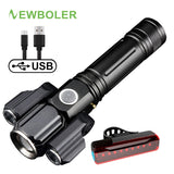 Bike light 1000 Lumen Flashlight For USB Rechargeable 18650 Battery MTB  Bicycle Front Light Waterproof LED