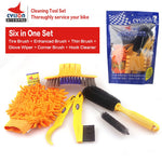 Bicycle Cleaning Tool Set Bike Service Package Gear Tire Disc Brake Chain Scrubber Brush Cleaner Glove