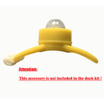 Car Ornament Duck with Helmet Flash Light with Strap Small Yellow Duck Road Bike