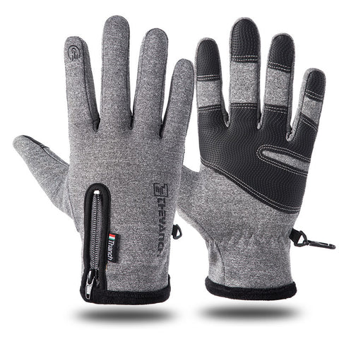 Waterproof Winter Gloves Cycling Fluff Warm Gloves For Touchscreen Cold Weather Windproof Anti Slip