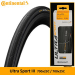 Continental Foldable Bicycle Tire Ultra Sport 2 Road Bike 700x23c 25c Tyre Pure Grip Road Cycling Grand Sport II Race Tires