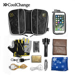 Bicycle Bag Front Frame Large MTB Bike Bag With Waterproof Cover Screen Touch Top Tube Phone Bag Cycling Accessories