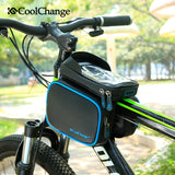 Bicycle Frame Front Head Top Tube Waterproof Bike Bag&Double IPouch Cycling For 6.0 in Cell Phone Bike Accessories
