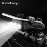 Bike Light USB Rechargeable Flashlight Phone Holder Bicycle Highlight 2000/4000mAh Power Bank Cycling Horn Led Light