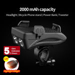 Bike Light USB Rechargeable Flashlight Phone Holder Bicycle Highlight 2000/4000mAh Power Bank Cycling Horn Led Light