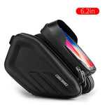Waterproof Bike Bag Frame Front Head Top Tube Cycling Bag Double IPouch 6.2 Inch Touch Screen Bicycle Bag Accessories