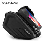 Waterproof Bike Bag Frame Front Head Top Tube Cycling Bag Double IPouch 6.2 Inch Touch Screen Bicycle Bag Accessories