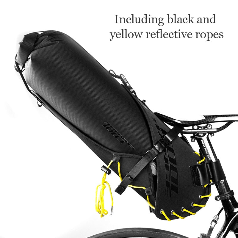 CoolChange Waterproof Bike Saddle Bag Large Capacity Foldable Tail Re – cyclingsell