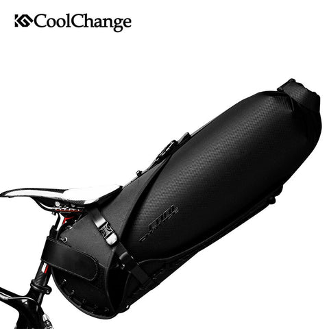 coolchange fahrradtasche CoolChange Waterproof Bike Saddle Bag Large Capacity Foldable Tail Re – cyclingsell