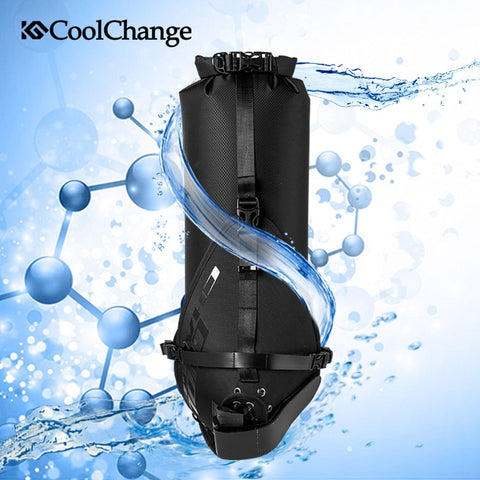 coolchange fahrradtasche CoolChange Waterproof Bike Saddle Bag Large Capacity Foldable Tail Re – cyclingsell
