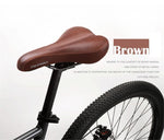Retro Vintage Leather Bicycle Saddle Seat Custion Road Bike MTB Sport Saddle Brown Bicycle Cycling Saddle Bike Seat