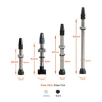 40/60/80mm 2PCS Bicycle Tubeless Tire Presta Valve Brass Core Brass Stem W/ Alloy & Tool