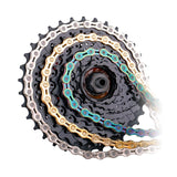 Bicycle Chain 9/10/11 Speed With Connector Master links Hollow Mtb Bike Chain Gold Radiant Optional Plier