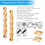 Bicycle Chain 9/10/11 Speed With Connector Master links Hollow Mtb Bike Chain Gold Radiant Optional Plier