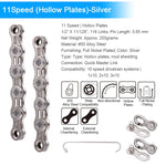 Bicycle Chain 9/10/11 Speed With Connector Master links Hollow Mtb Bike Chain Gold Radiant Optional Plier