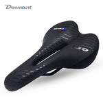 Bicycle Saddle W/ 8 LED Taillight Shock Absorption Gel Intensity Foam  Seat PU Leather Comfy Durable Use MTB Road Seat