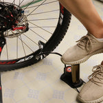 Floor Pump for Bicycle Inflation Bike Inflator 160PSI Gauge Foot Pedal External Hose F/V A/V