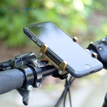 Mobile Phone Mount on Handlebar Headset 50-100 mm Width Adjust Anodized CNC Aluminum Alloy Phone Rack Support