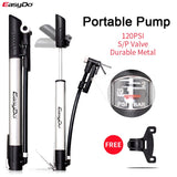 Mini Lightweight Pump 120Psi Self-contained Aluminum Alloy Fits Presta&Schrader Valve Cycling Pmp Bike Accessori