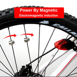 Bicycle Tail Light Self-powered IPX-4 Waterproof LED Bike Light Magnet Taillight Cycling Rear Light