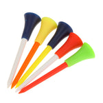 50 Pcs/bag Multi Color Plastic Golf Tees 83mm Durable Rubber Cushion Top Golf Tee