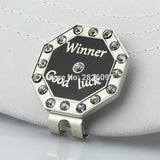 Winner Good Luck Golf Ball Marker w Golf Cap Clip, Golf Ball Mark, Golf Hat Clips 3pcs/lot