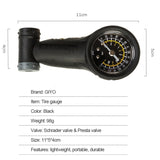 GIYO GG-05 Bike Bicycle Dual Presta Schrader Valve Tire Pressure Gauge Max 160 PSI For Motorcycle and Auto Car tires