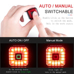 Bicycle Light Rear Taillight USB Rechargeable Stop Signal Brake Lamp LED