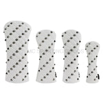 Golf Head Cover for Driver Fairways #3 #5 Hybrids PU Leather Rivets Golf Club Head Protector