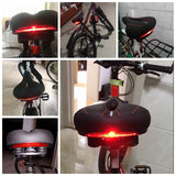 Bicycle Saddle with Tail Light Widen MTB Road Bike Cushion Cycling Accessories Comfortable Seat Spare Parts for Bicycles