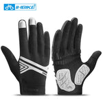 Cycling Gloves Touch Screen MTB Bike Gloves Sport Shockproof Full Finger Reflective Winter Spring Bicycle Glove For Men