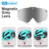 Cycling Helmet Bicycle Helmet Magnetic Goggles Mountain Road Bike Helmets Sunglasses Cycling Glasses 3 Lens Bike Helmet