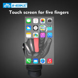 Winter Thermal Bike Gloves Touch Screen MTB Bicycle Gloves with Thick Gel Padded Men Reflection Skiing Cycling Gloves