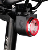 LED USB Rechargeable Rear Bike Light Auto Brake Detected Bicycle Tail Lamp Wireless Remote Control Cycling Taillight Alarm Bell